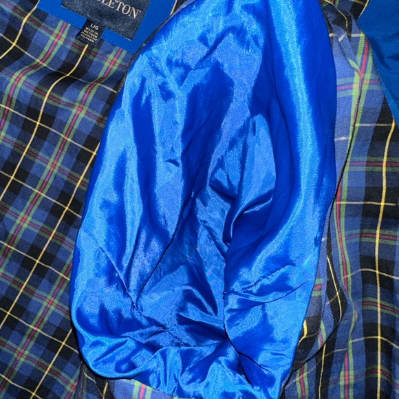 Pendleton Blue Raincoat with Plaid Lining (Adult Size-LG) - Picture 13 of 16